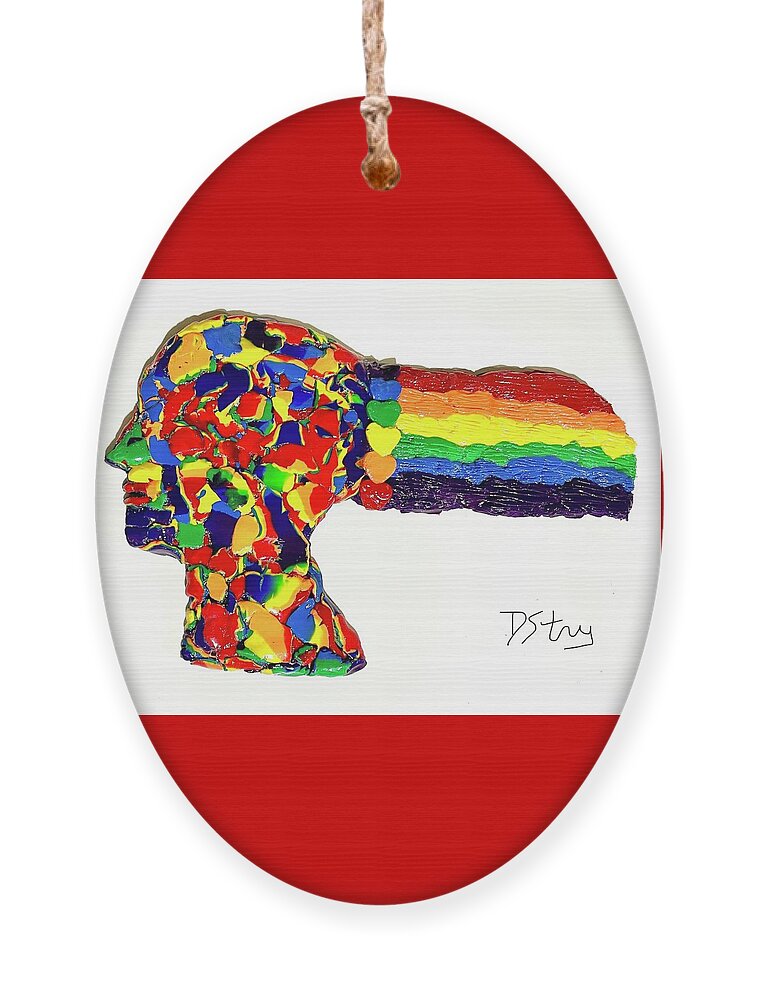 Lgbtq Ornament featuring the mixed media Proud To Be Free by Deborah Stanley