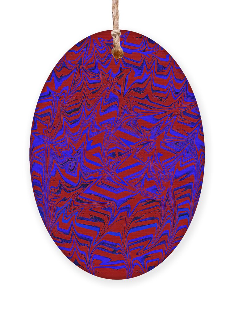 Digital Ornament featuring the digital art Psychedelic Drip by Ronald Mills