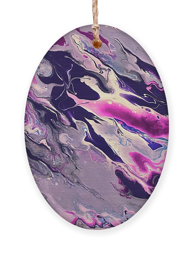 Purple Ornament featuring the painting Purple Depths by Lisa Neuman