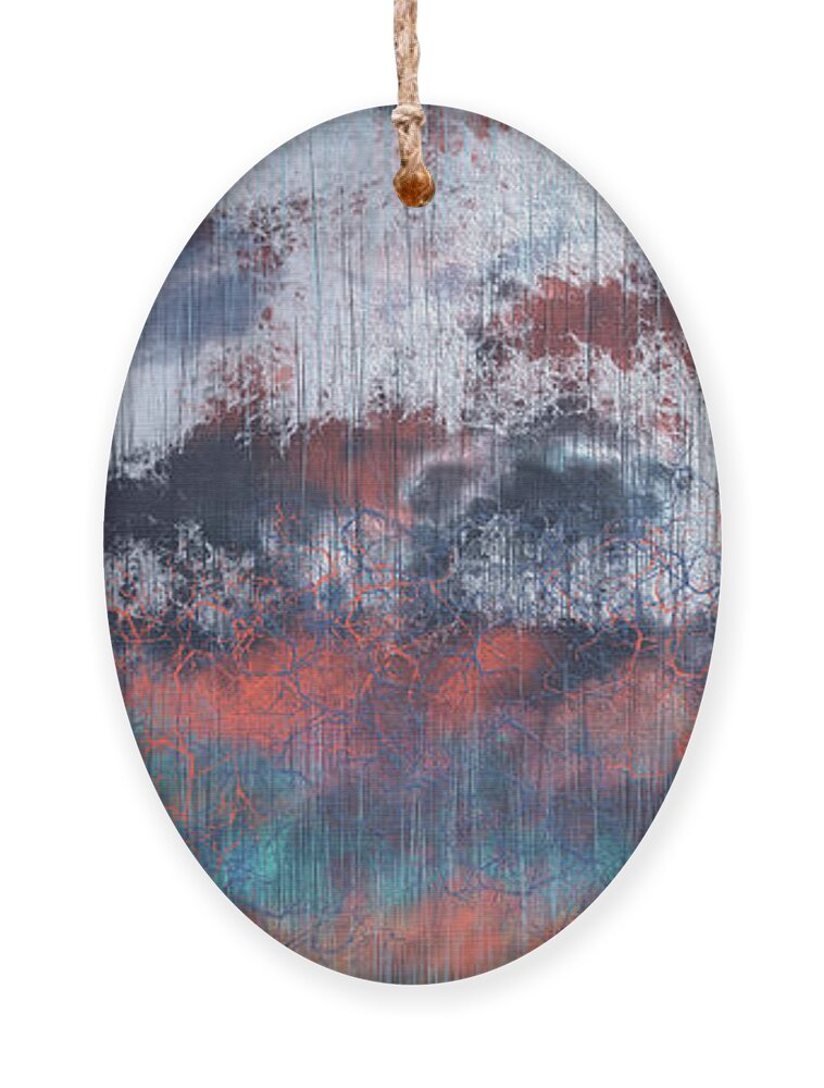 Storm Ornament featuring the digital art Quenching Storms by Bentley Davis
