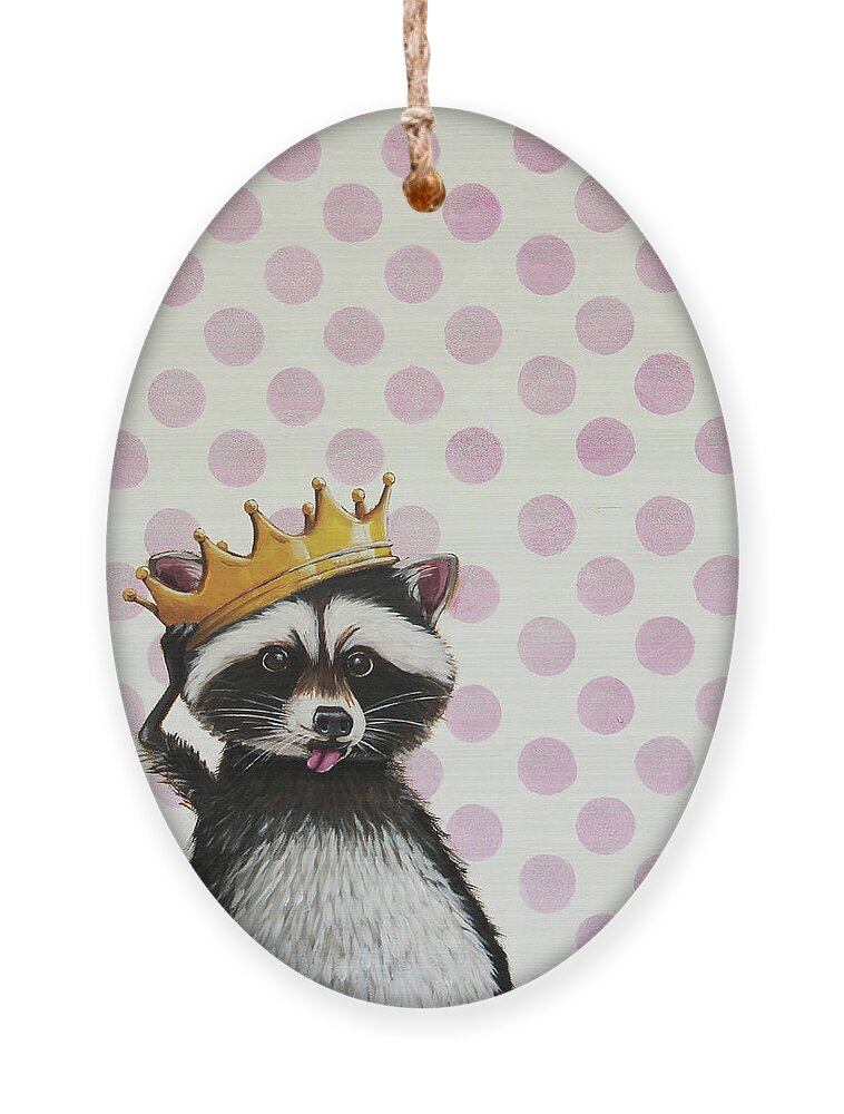 Raccoon Ornament featuring the painting Raccoon by Lucia Stewart