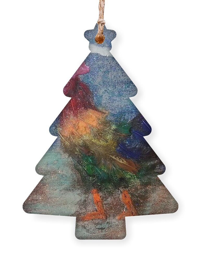 Lgbtq Ornament featuring the mixed media Rainbow Cock by David Westwood