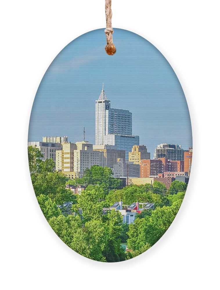 Raleigh Ornament featuring the photograph Raleigh NC Skyline by Rick Nelson