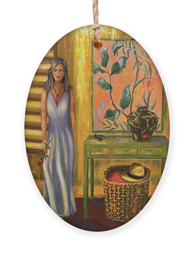 Paintings Ornament featuring the painting Ready Set II by Sherrell Rodgers