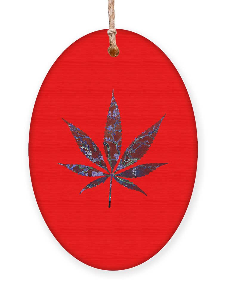 Pot Leaf Ornament featuring the digital art Recent 11 by David Bridburg