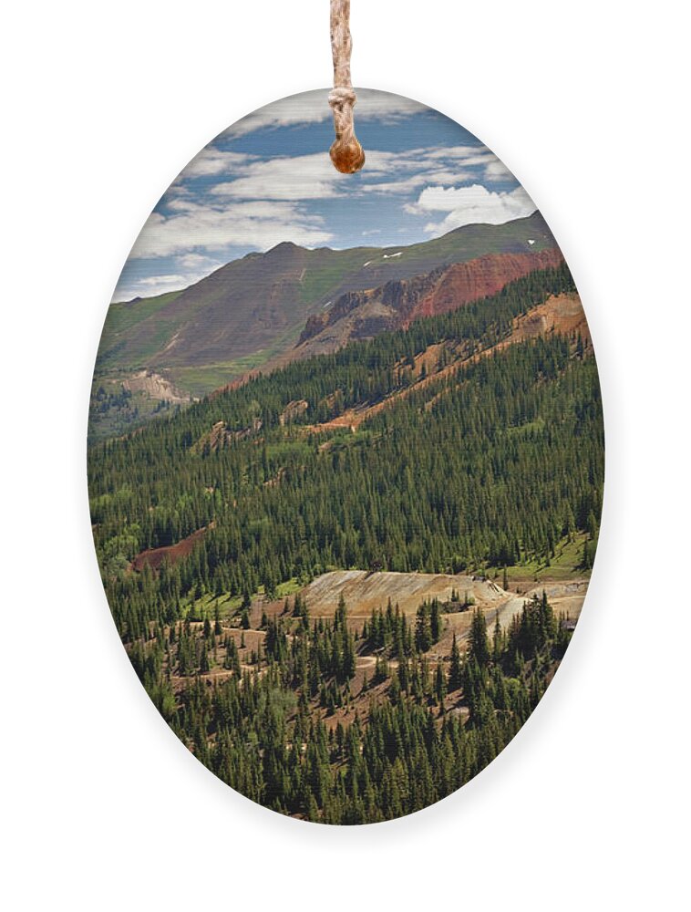 Abandoned Ornament featuring the digital art Red Mountain Mining - 550 View by Lana Trussell