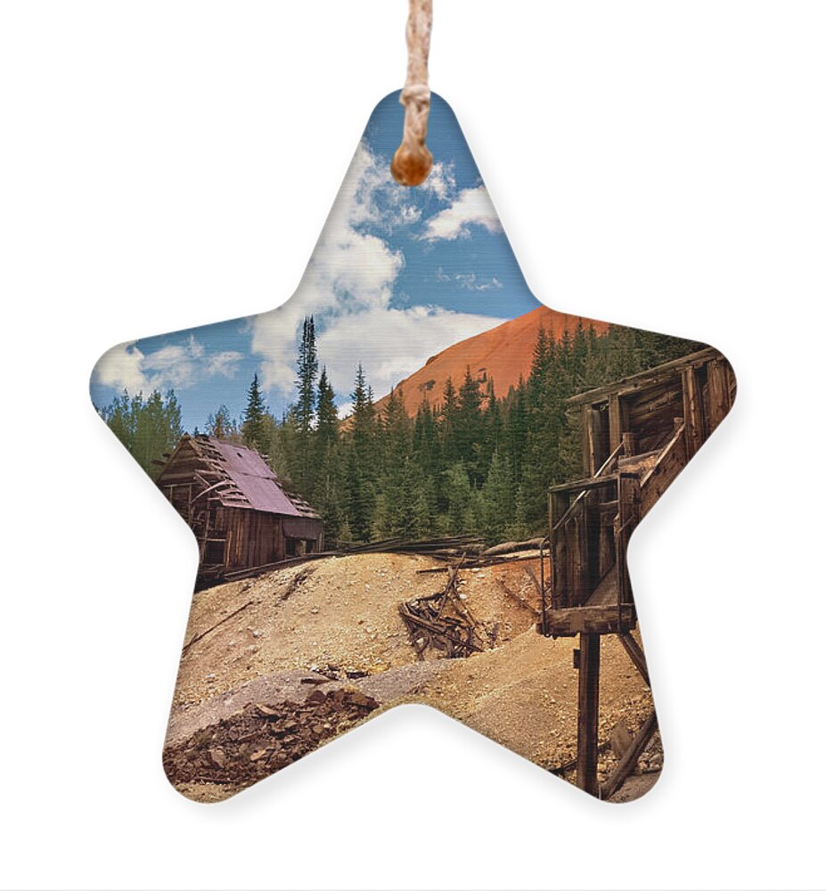 Colorado Ornament featuring the photograph Red Mountain Mining - The Loader by Lana Trussell