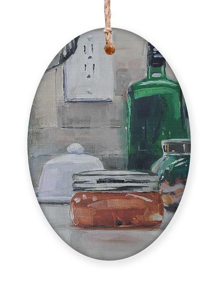 Still Life Ornament featuring the painting Red Pepper Jelly by Sheila Romard