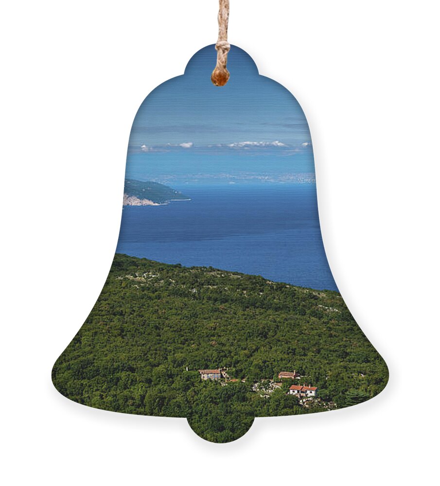 Croatia Ornament featuring the photograph Remote Village Near The City Of Rabac At The Cost Of The Mediterranean Sea In Istria In Croatia by Andreas Berthold