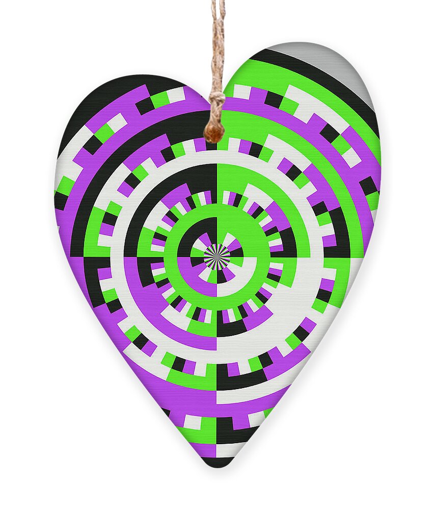 Op Art Ornament featuring the mixed media Repartition of 4 colors by Gianni Sarcone