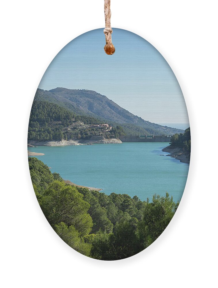 Lake Ornament featuring the photograph Reservoir of Guadalest by Adriana Mueller