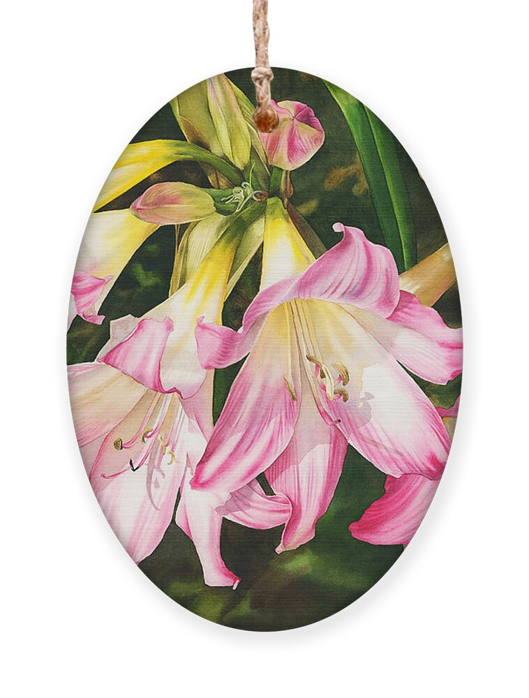 Flower Ornament featuring the painting Rhythm of Nature by Espero Art