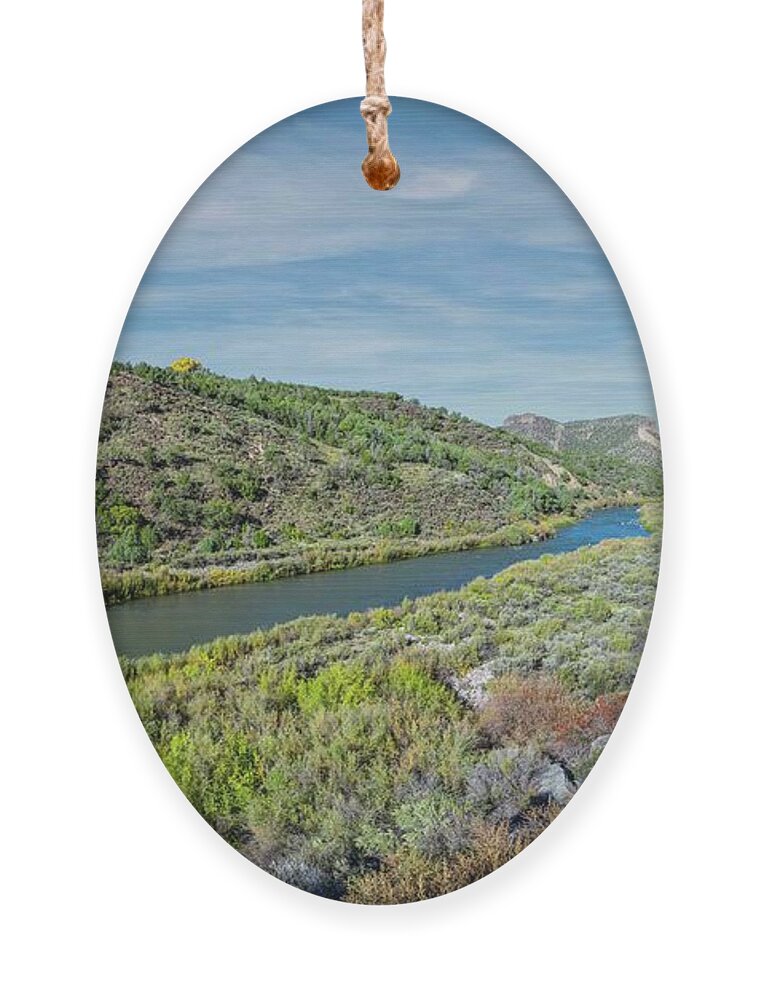 Arid Climate Ornament featuring the photograph Rio Grande Gorge in the Fall by Jeff Goulden