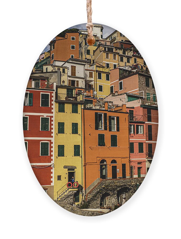 Italy Ornament featuring the photograph Riomaggiore by Pam DeCamp