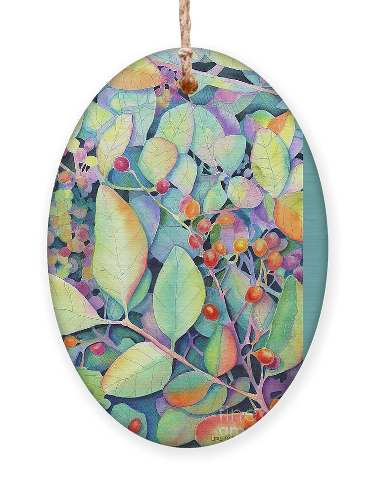 Foliage Ornament featuring the painting Rise and Shine by Lois Blasberg