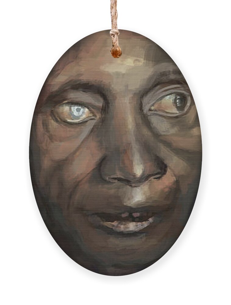 #blindness Ornament featuring the digital art River Blindness 4 by Veronica Huacuja