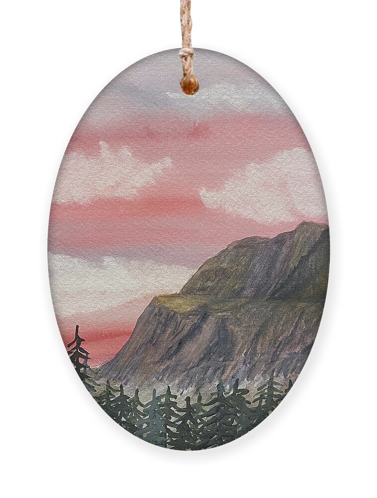 Banff Ornament featuring the painting Road to Ice Field Parkway by Lisa Neuman