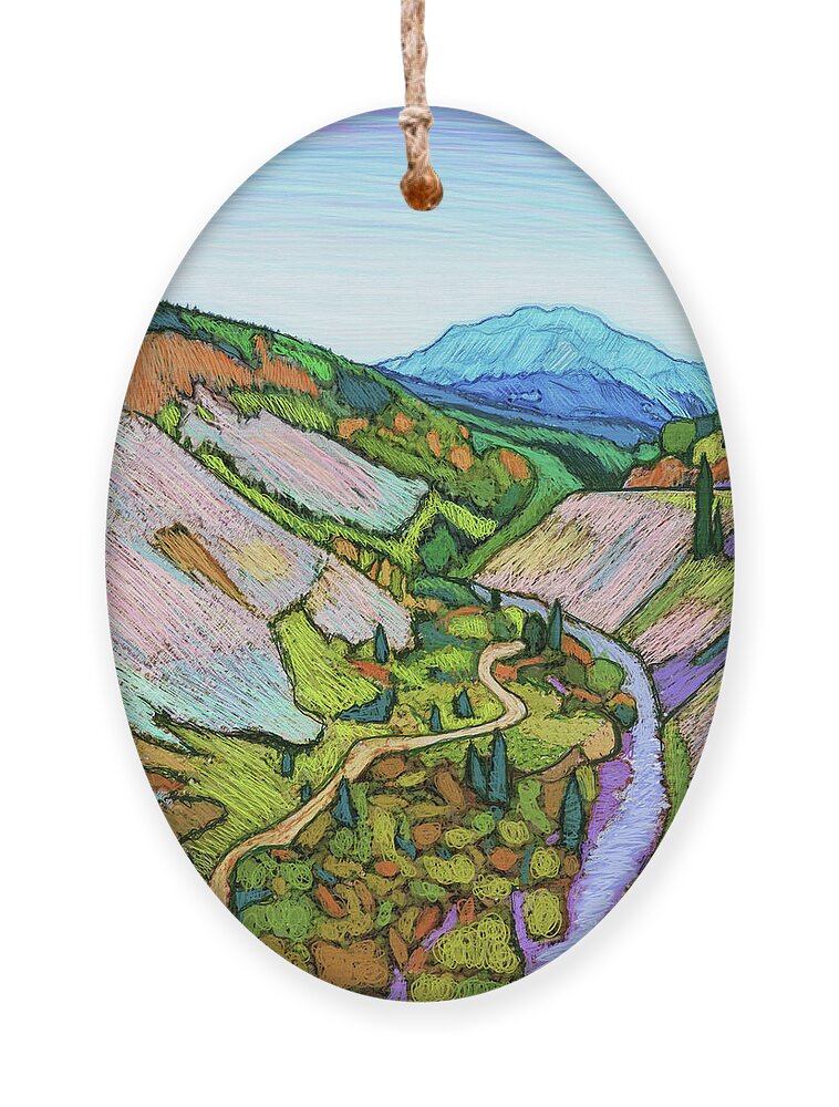 Durango Ornament featuring the digital art Road To Silverton by Rod Whyte