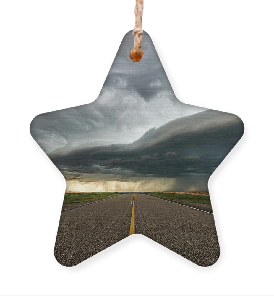 Road Ornament featuring the photograph Road To The Storm by Marcus Hustedde