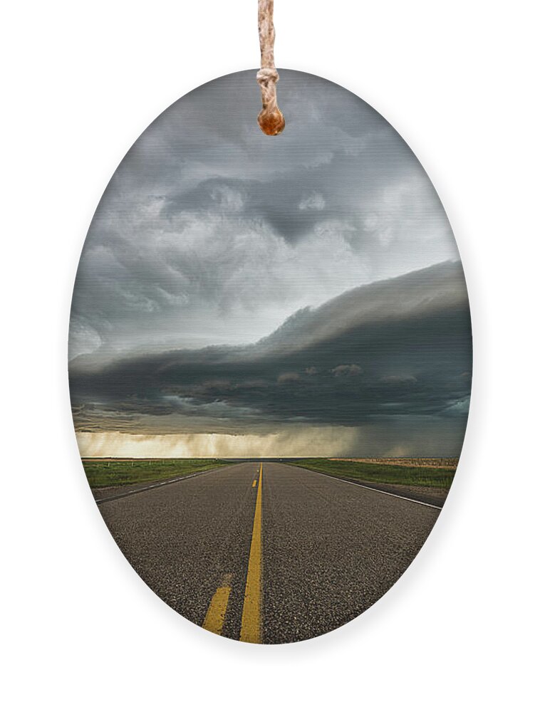 Road Ornament featuring the photograph Road To The Storm by Marcus Hustedde