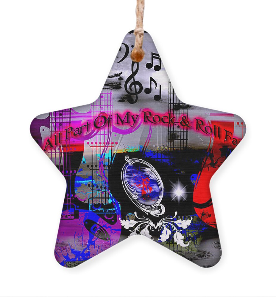 Rock Ornament featuring the digital art Rock And Roll Fantasy by Michael Damiani