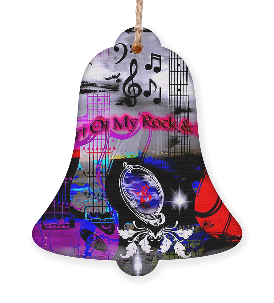 Rock Ornament featuring the digital art Rock And Roll Fantasy by Michael Damiani