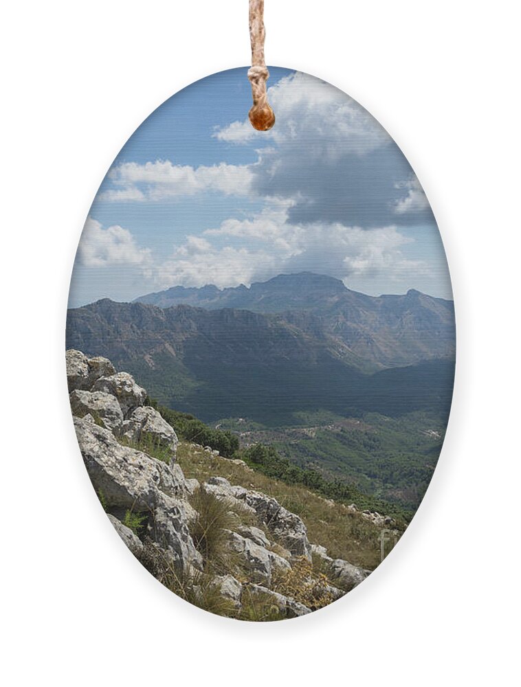 Mountains Ornament featuring the photograph Rocks and clouds by Adriana Mueller