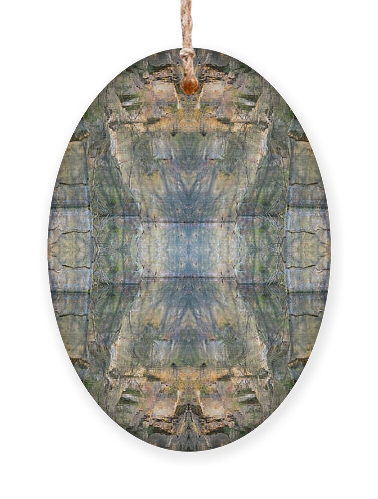 Water Surface Ornament featuring the digital art Rocks, water and symmetry 2 by Adriana Mueller