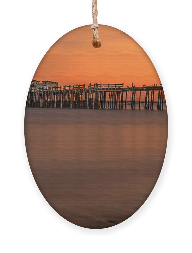 Pier Ornament featuring the photograph Romeo's Pier by Linda Villers