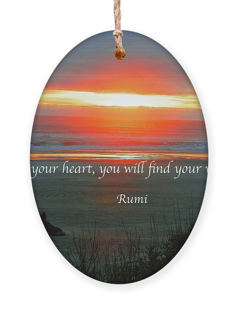 Rumi, If Light Is In Your Heart, Poetry Quotes Ornament by Sandi - Pixels