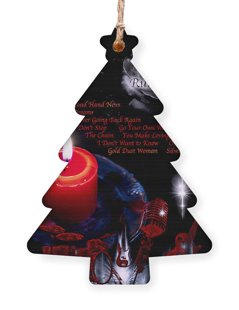 Fleetwood Mac Ornament featuring the digital art Rumours by Michael Damiani
