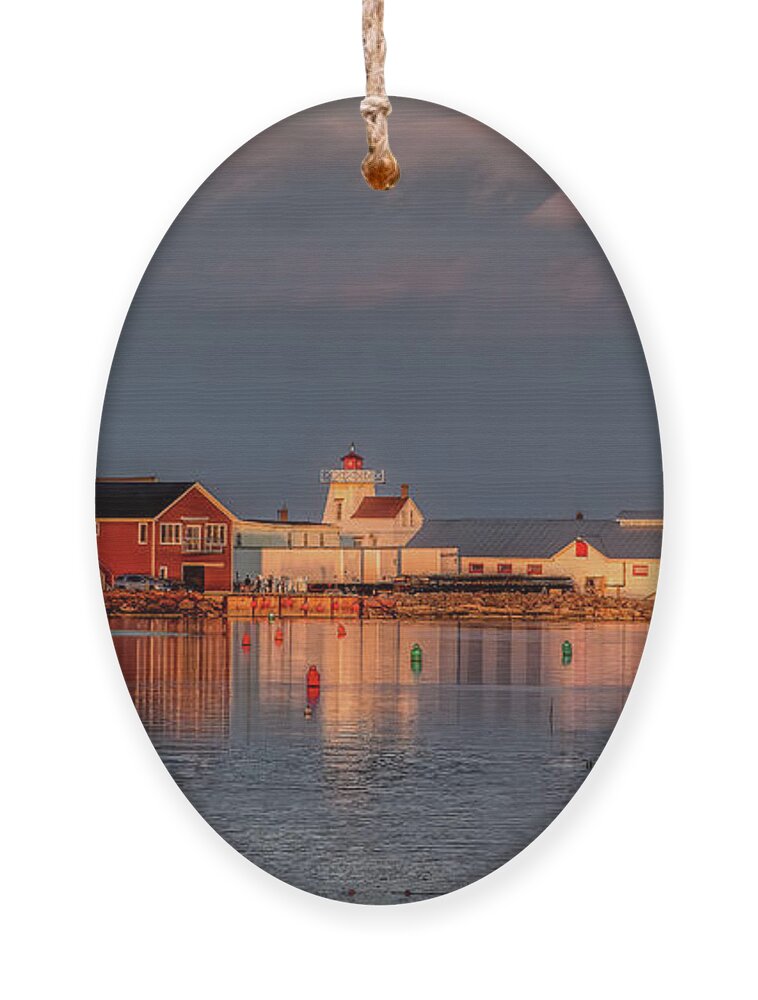 Pei Ornament featuring the photograph Rustico Harbor in the Summer Golden Hour by Marcy Wielfaert