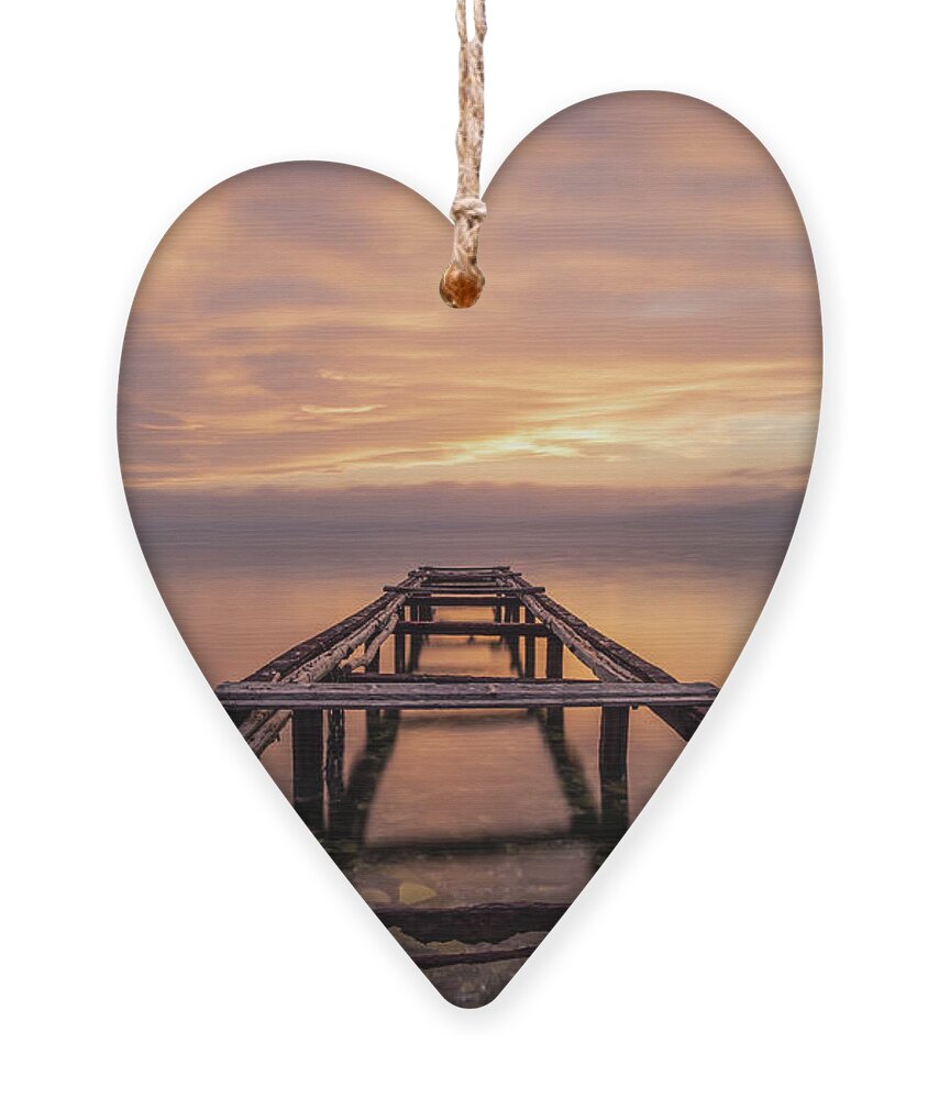 Jetty Ornament featuring the photograph Rusty Jetty II by Alexios Ntounas