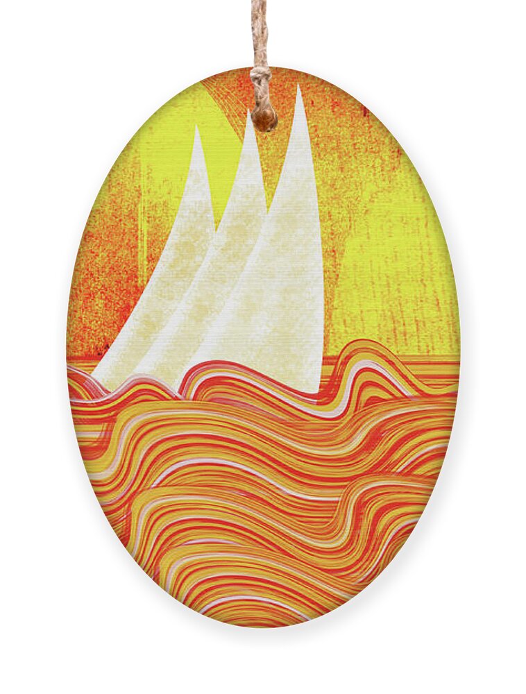 Abstract Ornament featuring the painting Sails by Sannel Larson