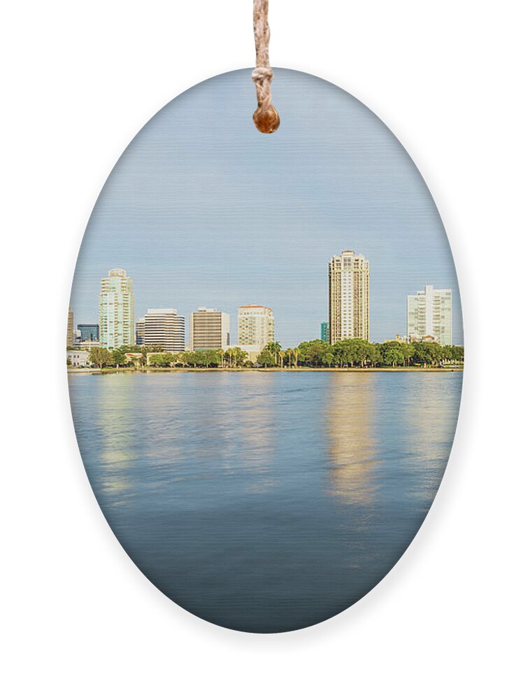 2021 Ornament featuring the photograph Saint Petersburg Skyline Florida Photo by Paul Velgos