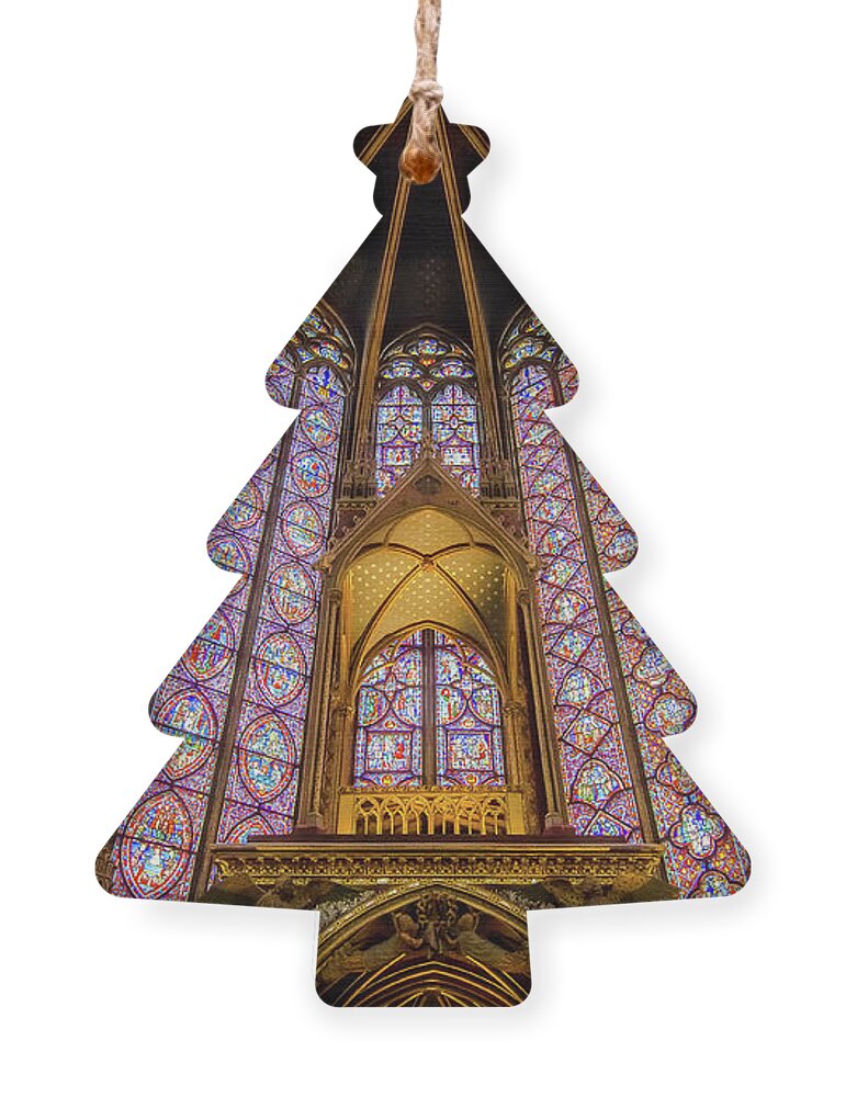 Sainte-chapelle Ornament featuring the photograph Sainte Chapelle Stained Glass in Paris by Alexios Ntounas