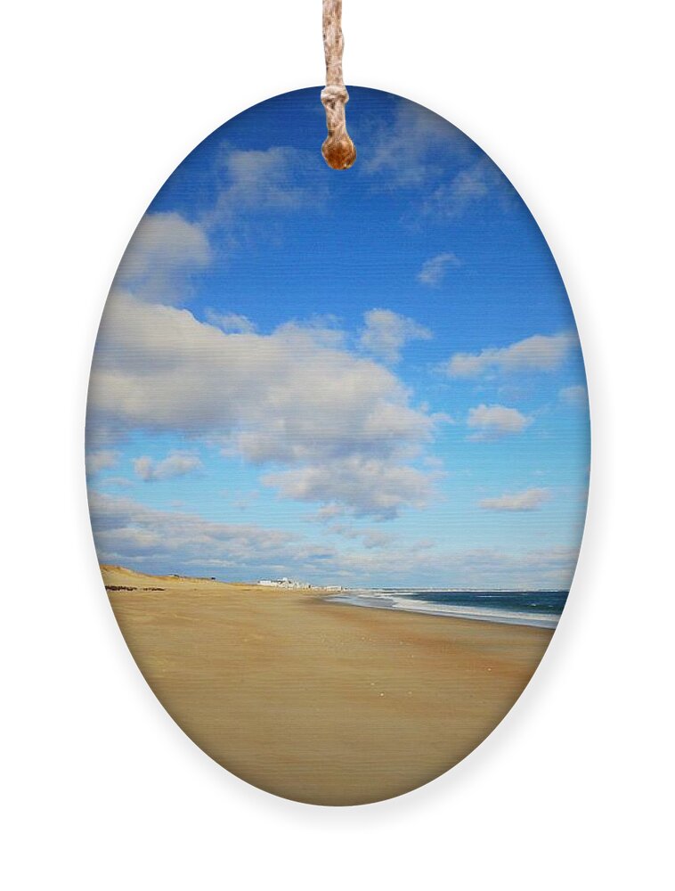 Salisbury Beach Ornament featuring the photograph Salisbury Beach in December by Eunice Miller