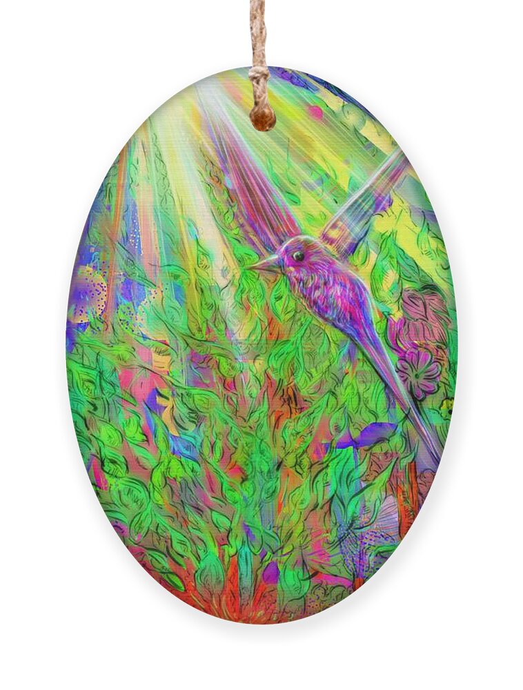 Sanctuary Ornament featuring the digital art Sanctuary by Angela Weddle