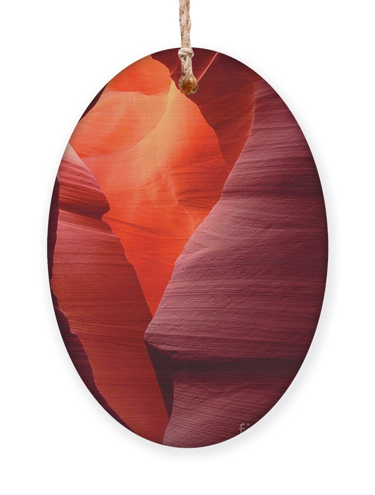 Dave Welling Ornament featuring the photograph Sandstone Abstract Lower Antelope Slot Canyon Arizona by Dave Welling