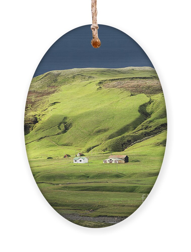 Iceland Ornament featuring the photograph Scenic landscape, Iceland by Delphimages Photo Creations