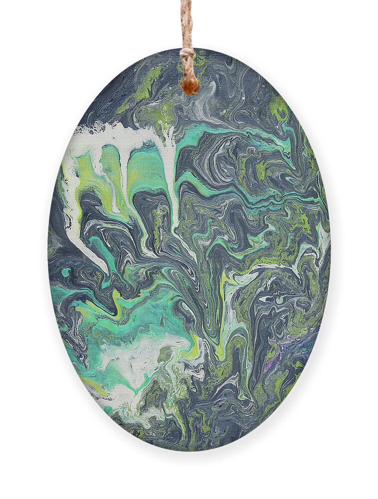 Acrylic Ornament featuring the painting Sea Haze by Tessa Evette