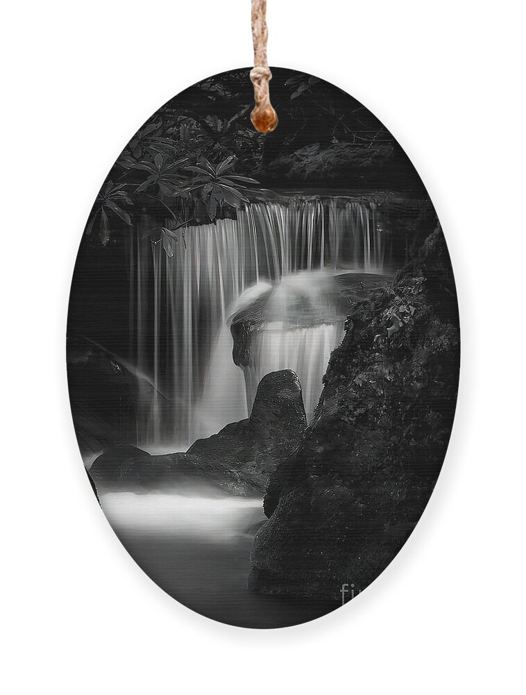 Secluded Ornament featuring the photograph Secluded Waterfall in Cherokee National Forest by Shelia Hunt