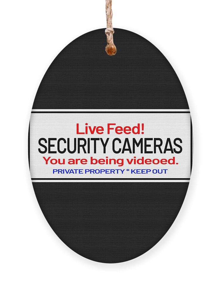 Security Ornament featuring the digital art Security Camera Sticker by Delynn Addams