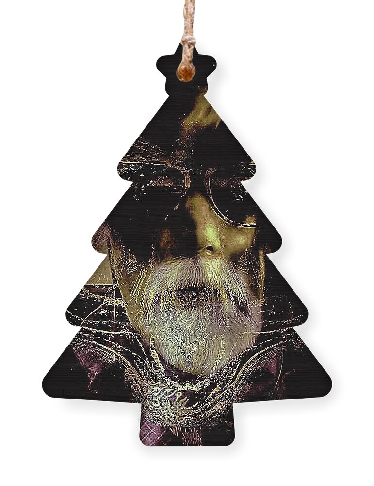  Ornament featuring the digital art Selfie by Glenn Hernandez