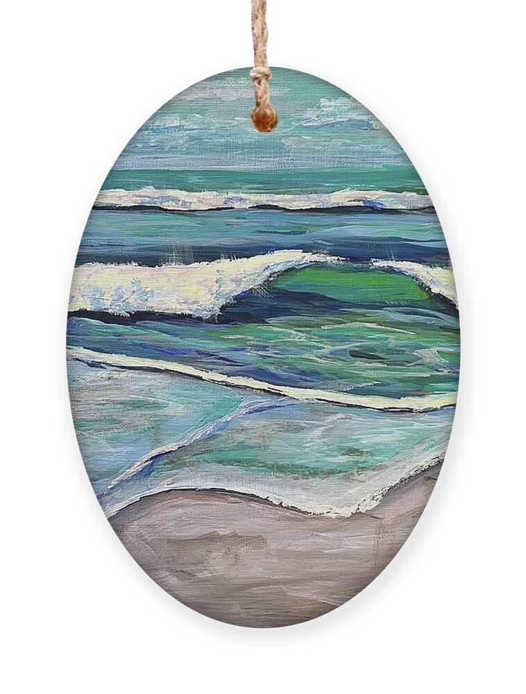 Beach Ornament featuring the painting Serenity by Kelly Smith