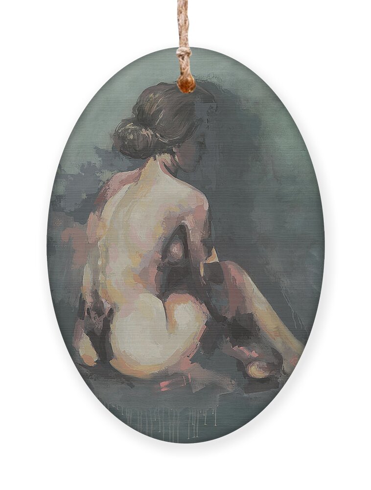 Nude Painting Ornament featuring the painting Serenity by Konni Jensen