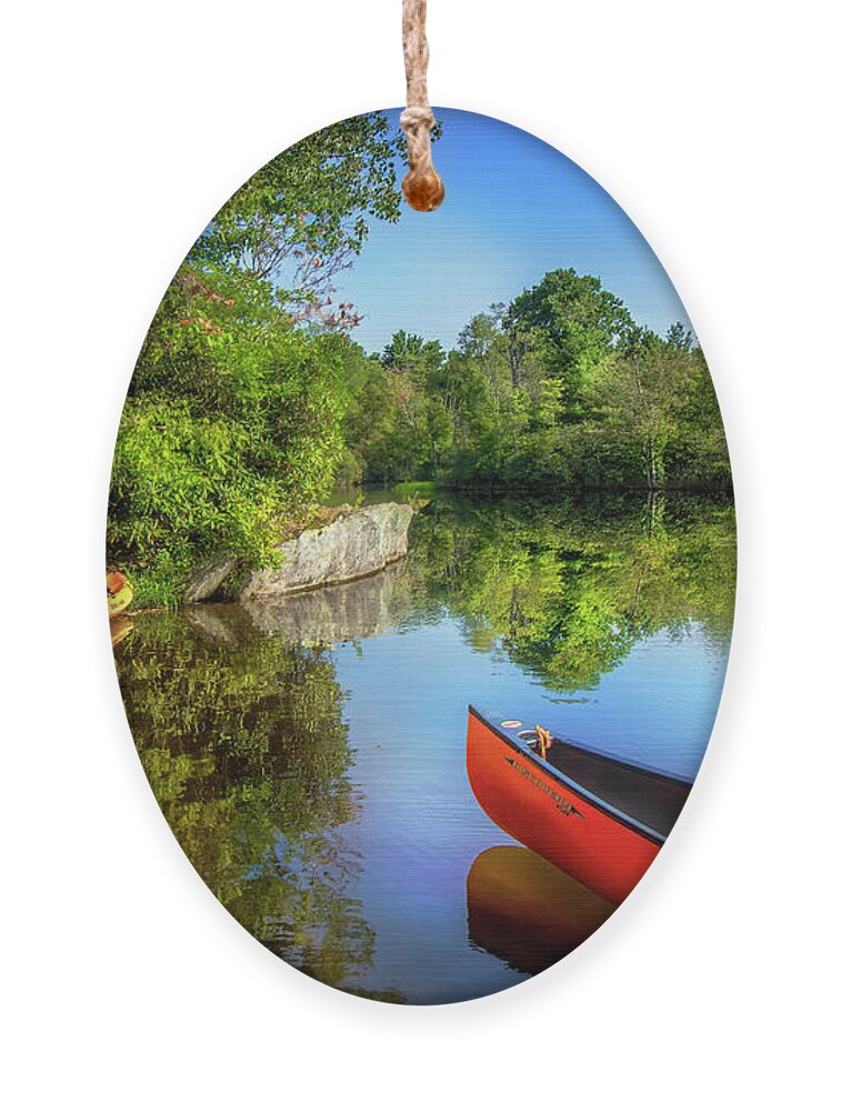 Price Lake Ornament featuring the photograph Serenity On Price Lake by Shelia Hunt