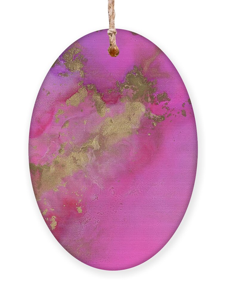 Pink Ornament featuring the painting Shalamar by Tamara Nelson