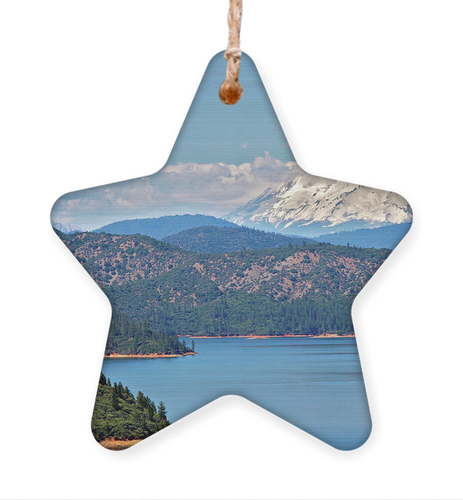 Cascade Range Ornament featuring the photograph Shasta Lake by Lana Trussell