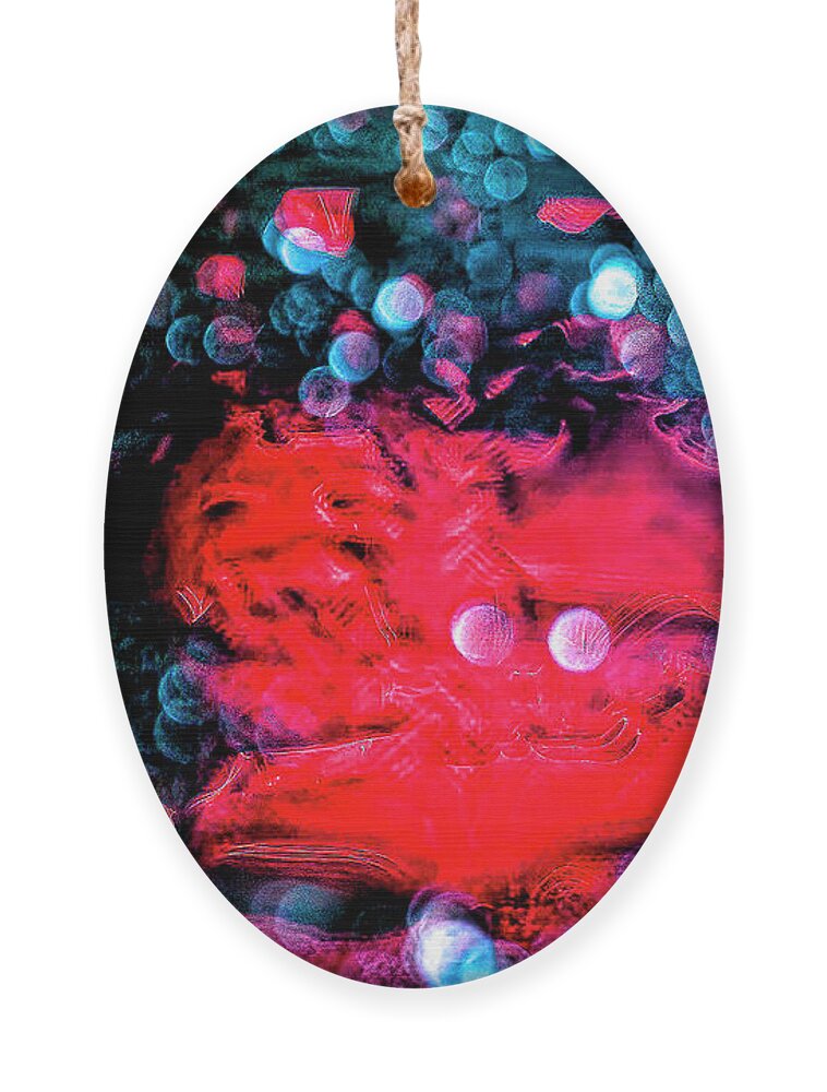 Abstract Ornament featuring the photograph Shattered Heart by Cheri Freeman